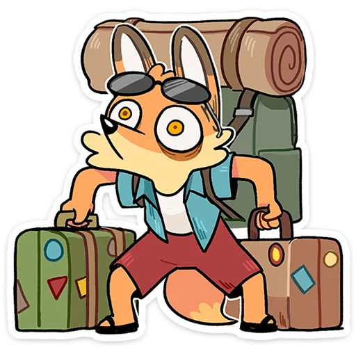 🧳 Стикер «Лето с Роном и Рэем» для Telegram