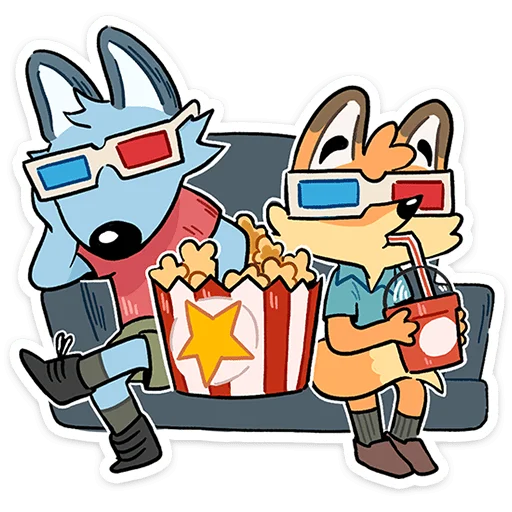 🍿 Стикер «Лето с Роном и Рэем» для Telegram