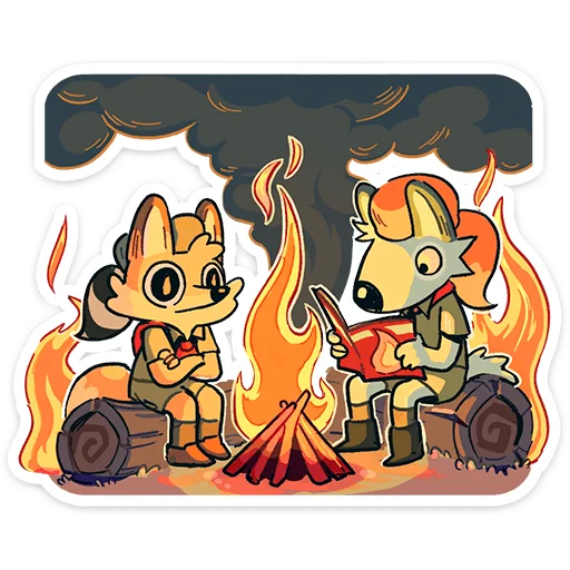 🔥 Стикер «Лето с Роном и Рэем» для Telegram