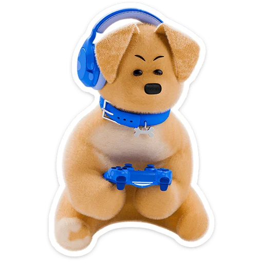 🐶 Стикер «Ронни и Деля» для Telegram