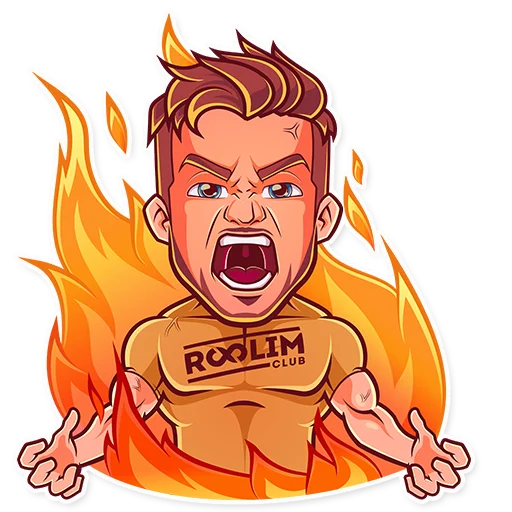 😡 Стикер «Закрытй Клуб "Roolim"» для Telegram