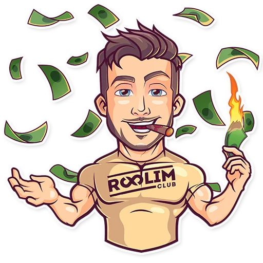 🤑 Стикер «Закрытй Клуб "Roolim"» для Telegram