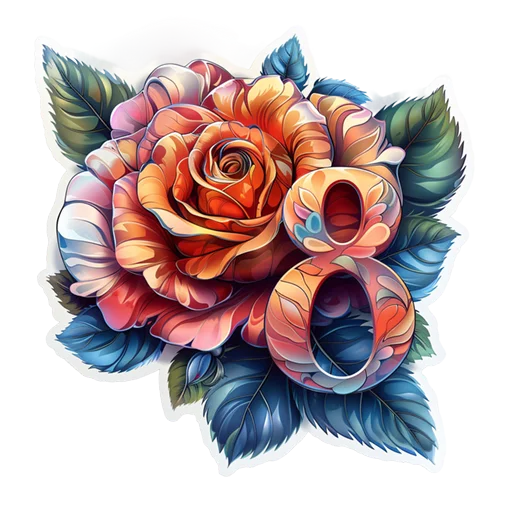 🌹 Стикер «Розы 8 Марта» для Telegram