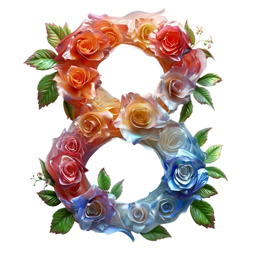 🌹 Стикер «Розы 8 Марта» для Telegram