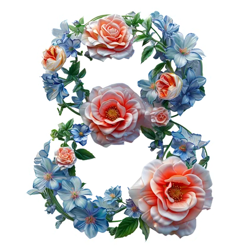 💐 Стикер «Розы 8 Марта» для Telegram