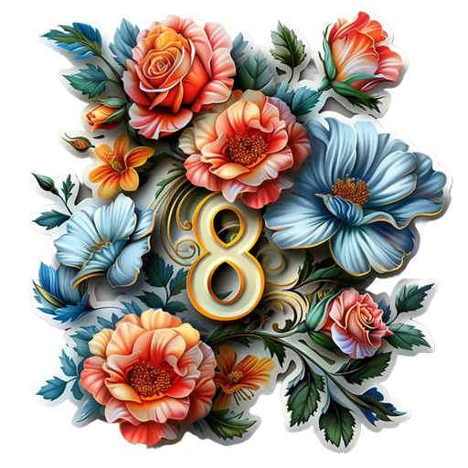 🌹 Стикер «Розы 8 Марта» для Telegram
