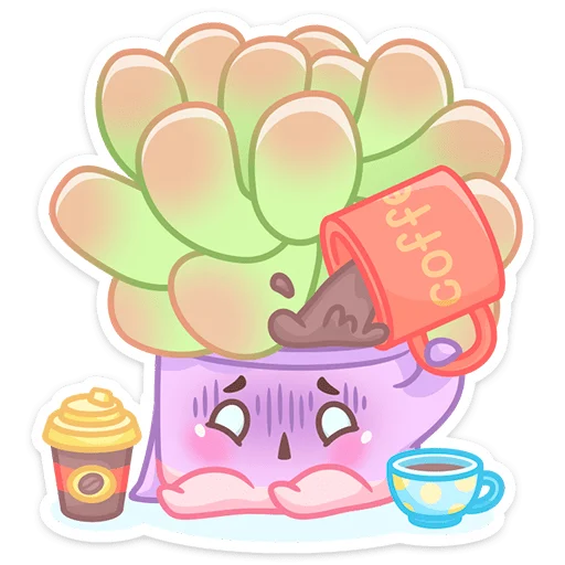 ☕️ Стикер «Роуз, Фло, Брю» для Telegram