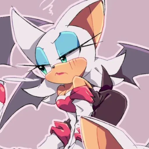 🫤 Стикер «Rouge the Bat Летучая мышь Руж» для Telegram