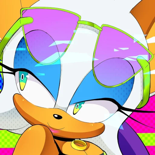 😎 Стикер «Rouge the Bat Летучая мышь Руж» для Telegram