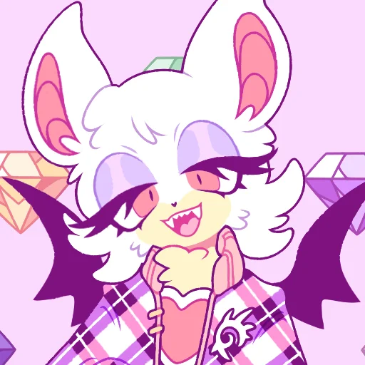 😎 Стикер «Rouge the Bat Летучая мышь Руж» для Telegram