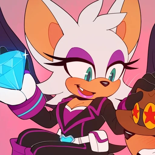 😈 Стикер «Rouge the Bat Летучая мышь Руж» для Telegram