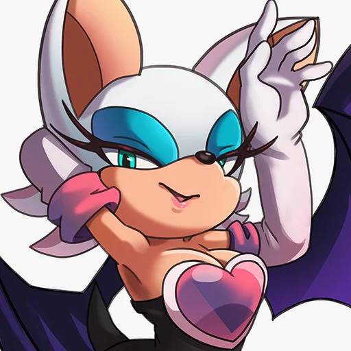 😈 Стикер «Rouge the Bat Летучая мышь Руж» для Telegram