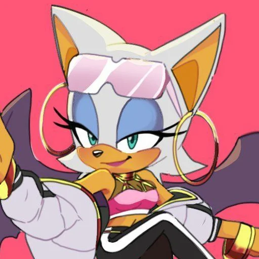 😎 Стикер «Rouge the Bat Летучая мышь Руж» для Telegram
