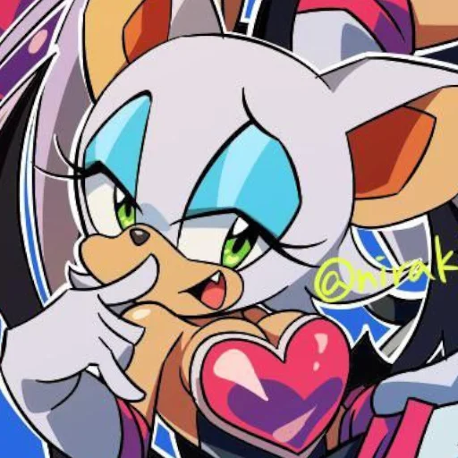 😊 Стикер «Rouge the Bat Летучая мышь Руж» для Telegram