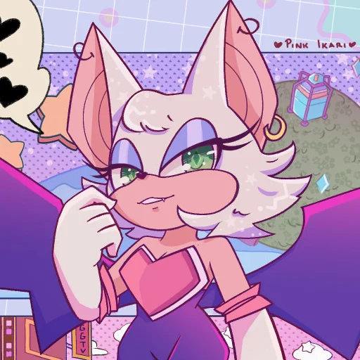 😎 Стикер «Rouge the Bat Летучая мышь Руж» для Telegram