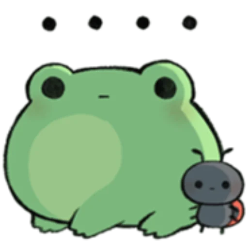🐸 Стикер «ROUND FROG FRIENDS» для Telegram