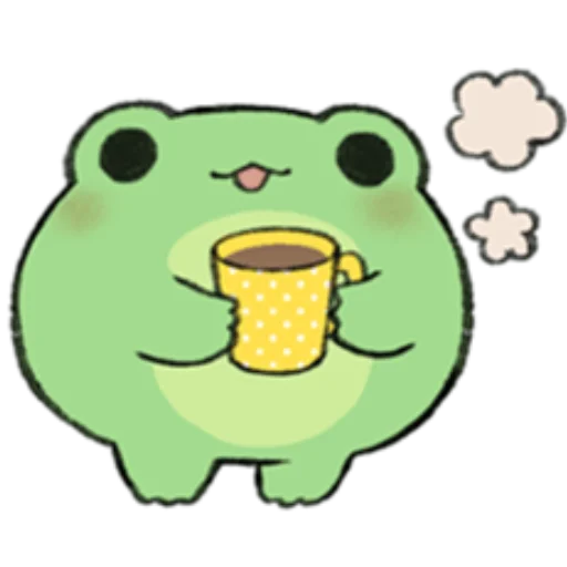 🐸 Стикер «ROUND FROG FRIENDS» для Telegram