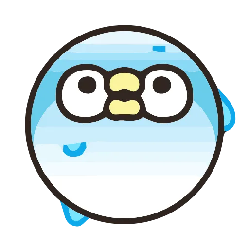 😰 Эмодзи «Round Pengu» для Telegram