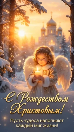 🌟 Стикер «С РОЖДЕСТВОМ» для Telegram