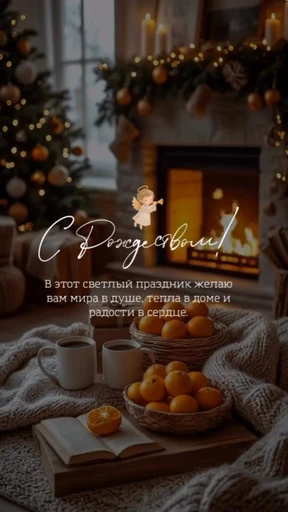 🌟 Стикер «С РОЖДЕСТВОМ» для Telegram
