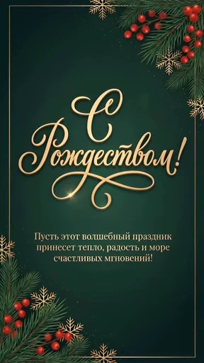 🌟 Стикер «С РОЖДЕСТВОМ» для Telegram