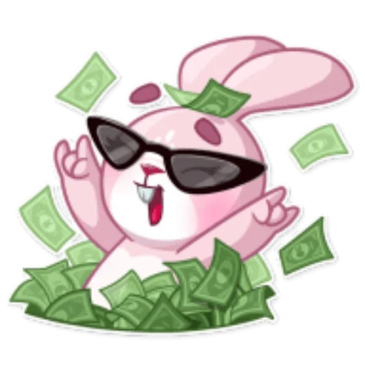 🤑 Стикер «Зайка Рози» для Telegram