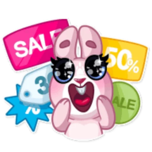 🥳 Стикер «Зайка Рози» для Telegram