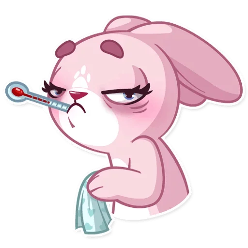 🤒 Стикер «Зайка Рози» для Telegram