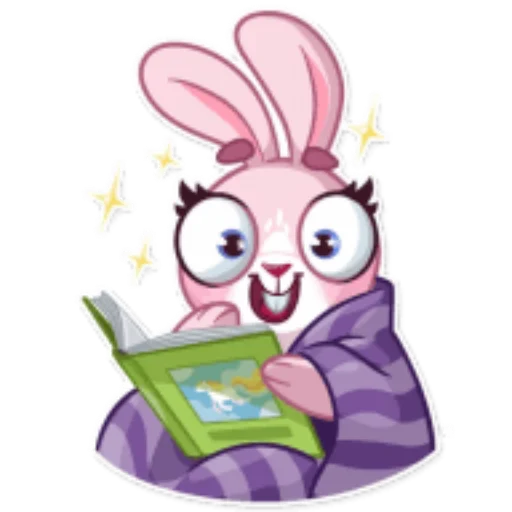 Стикерпак Зайка Рози для Telegram
