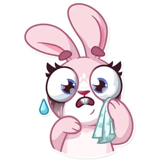 😭 Стикер «Зайка Рози» для Telegram