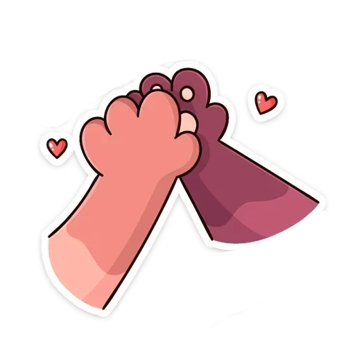 ❤️ Стикер «Рози и Вайлет без надписей» для Telegram
