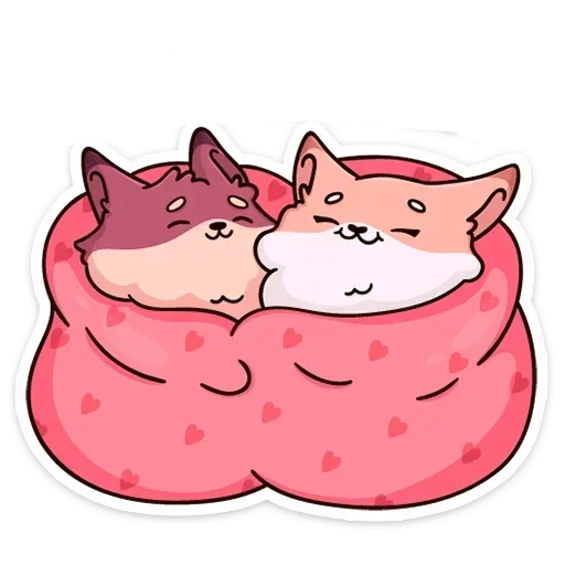❤️ Стикер «Рози и Вайлет без надписей» для Telegram