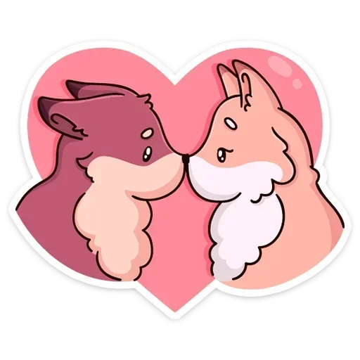 ❤️ Стикер «Рози и Вайлет без надписей» для Telegram