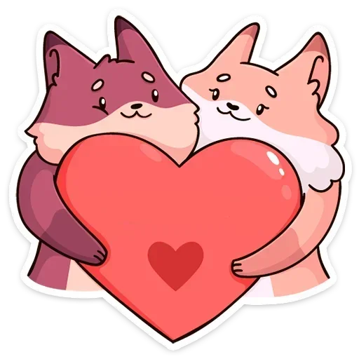 ❤️ Стикер «Рози и Вайлет без надписей» для Telegram