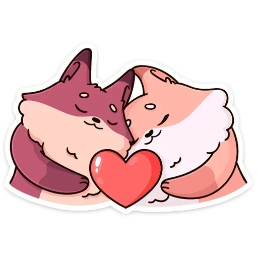 ❤️ Стикер «Рози и Вайлет без надписей» для Telegram