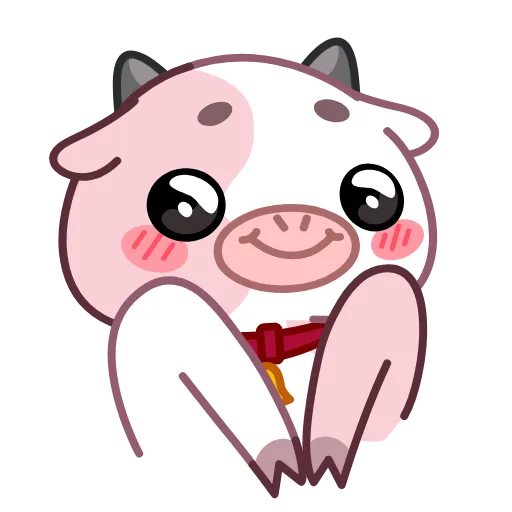 ☺️ Эмодзи «Розовая коровка» для Telegram