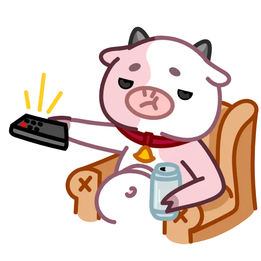📺 Эмодзи «Розовая коровка» для Telegram