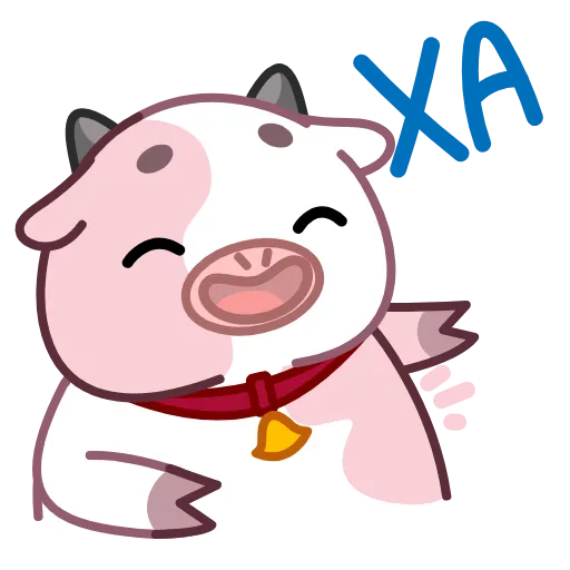 😂 Эмодзи «Розовая коровка» для Telegram