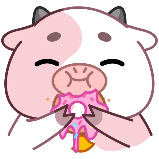 🍩 Эмодзи «Розовая коровка» для Telegram