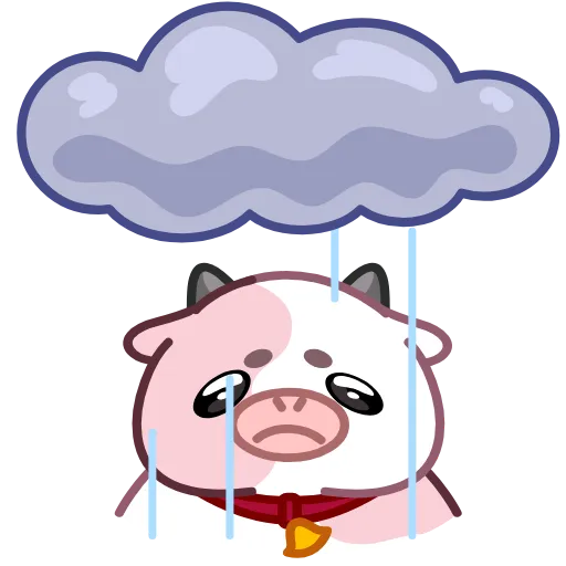 🌧 Эмодзи «Розовая коровка» для Telegram