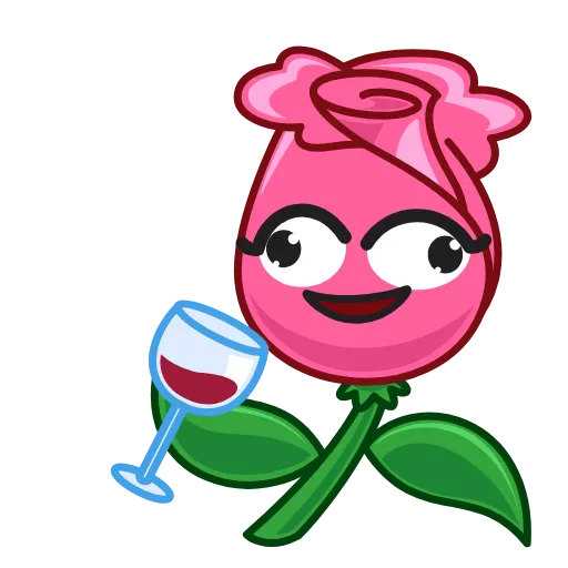 🍷 Стикер «Розочка» для Telegram