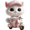 🛴 Эмодзи «Розовый котенок» для Telegram