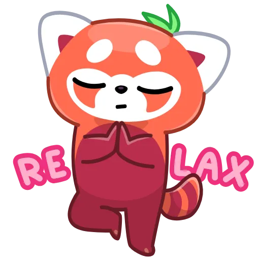 🧘‍♂️ Стикер «RRRed Panda» для Telegram