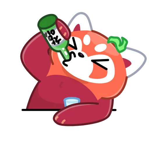 🥴 Стикер «RRRed Panda» для Telegram