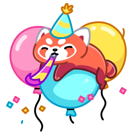 🥳 Стикер «RRRed Panda» для Telegram