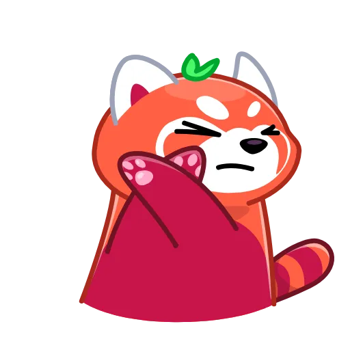 🙅‍♂️ Стикер «RRRed Panda» для Telegram
