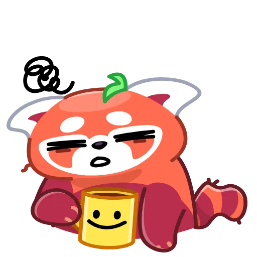 🌅 Стикер «RRRed Panda» для Telegram