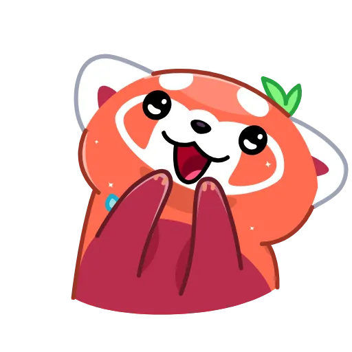 👏 Стикер «RRRed Panda» для Telegram