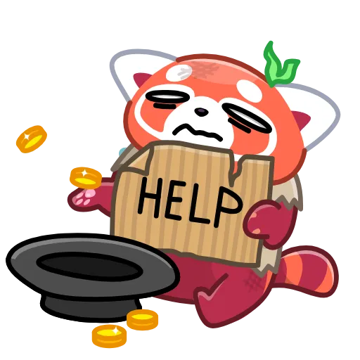 🆘 Стикер «RRRed Panda» для Telegram
