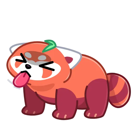 😳 Стикер «RRRed Panda» для Telegram
